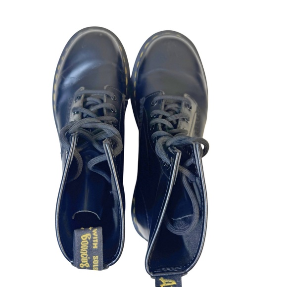 Dr. Martens 1460 Black Leather Combat Boots Women’s 7/EU 38  Classic 8-Eye Style - Picture 4 of 15